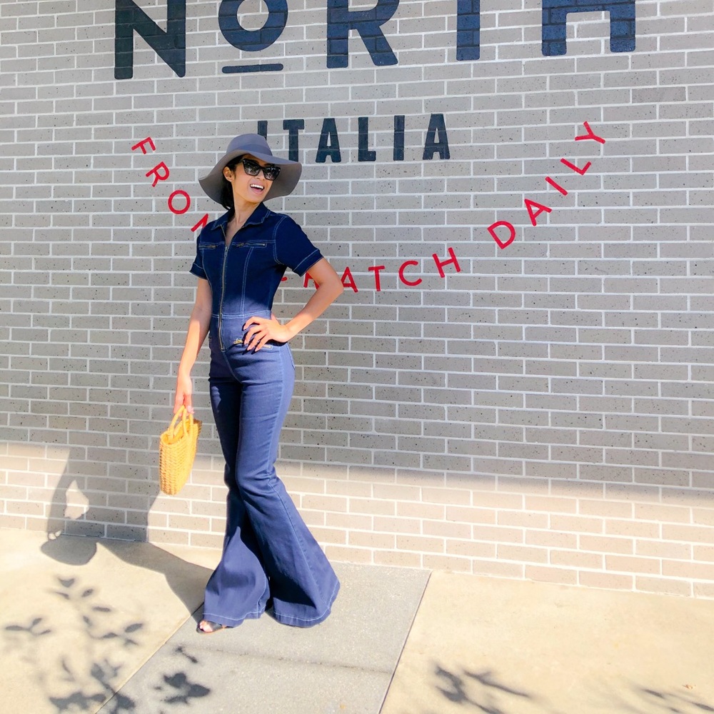 Bell bottom jumpsuit